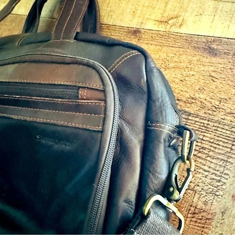 Vintage Samsonite Genuine Leather Portfolio/Briefcase/Laptop Messenger Bag